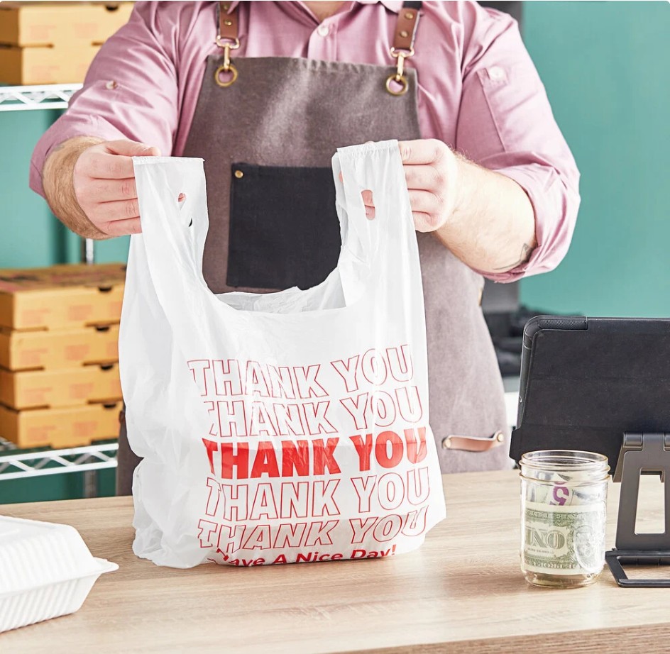 Thank you plastic t-shirt bag